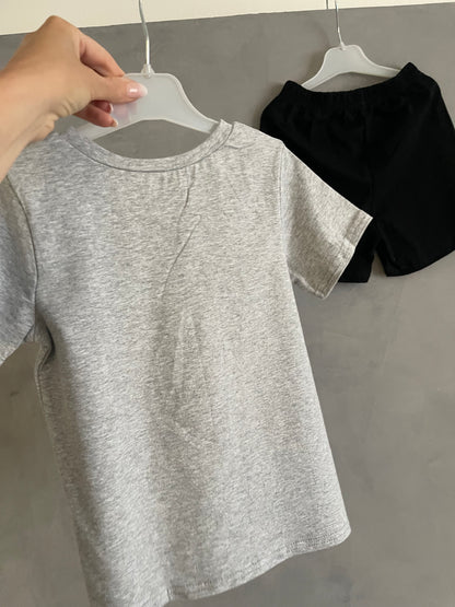 Pyžamo krátký rukáv  Tralaléro Tralalà šedé