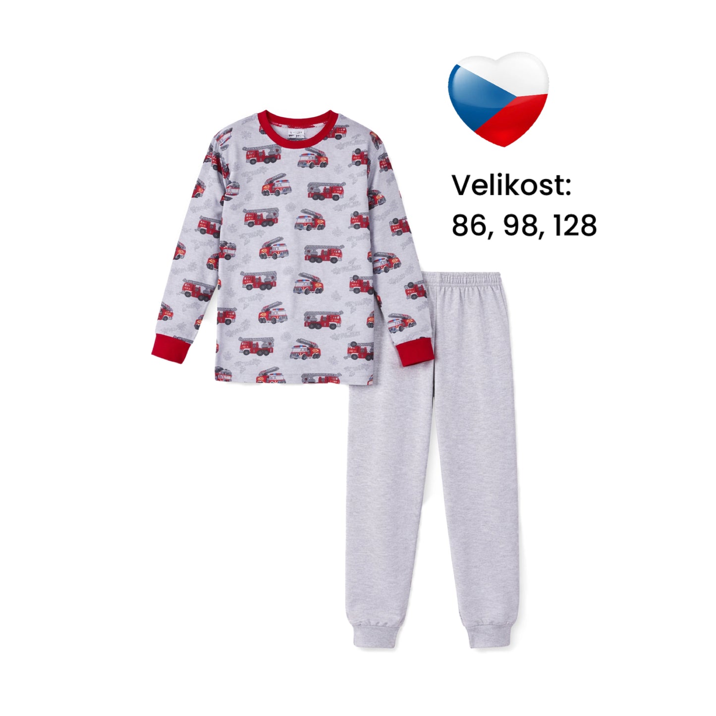 🚒 Dětské pyžamo Hasič — česká výroba 🇨🇿