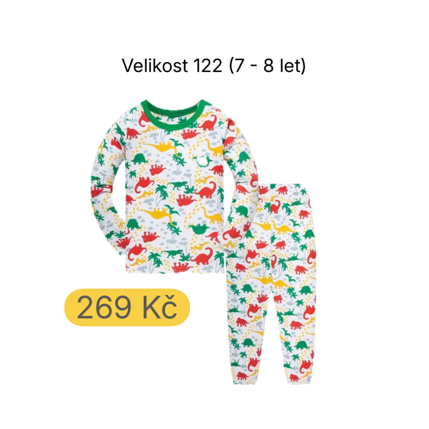 Pyžamo DINOSAURUS zelená