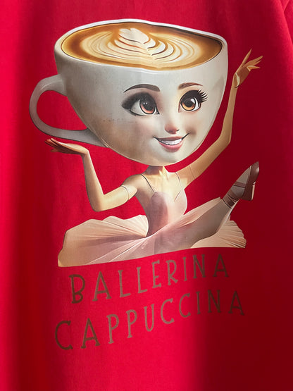 Dětské tričko s krátkým rukávem Ballerina Cappuccina červené
