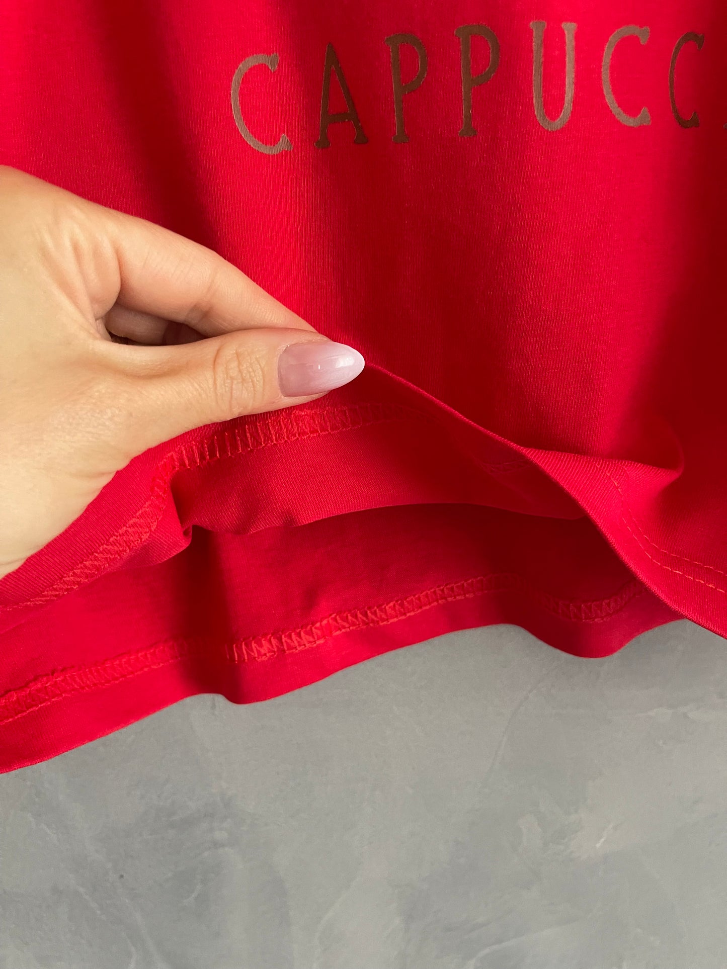 Dětské tričko s krátkým rukávem Ballerina Cappuccina červené