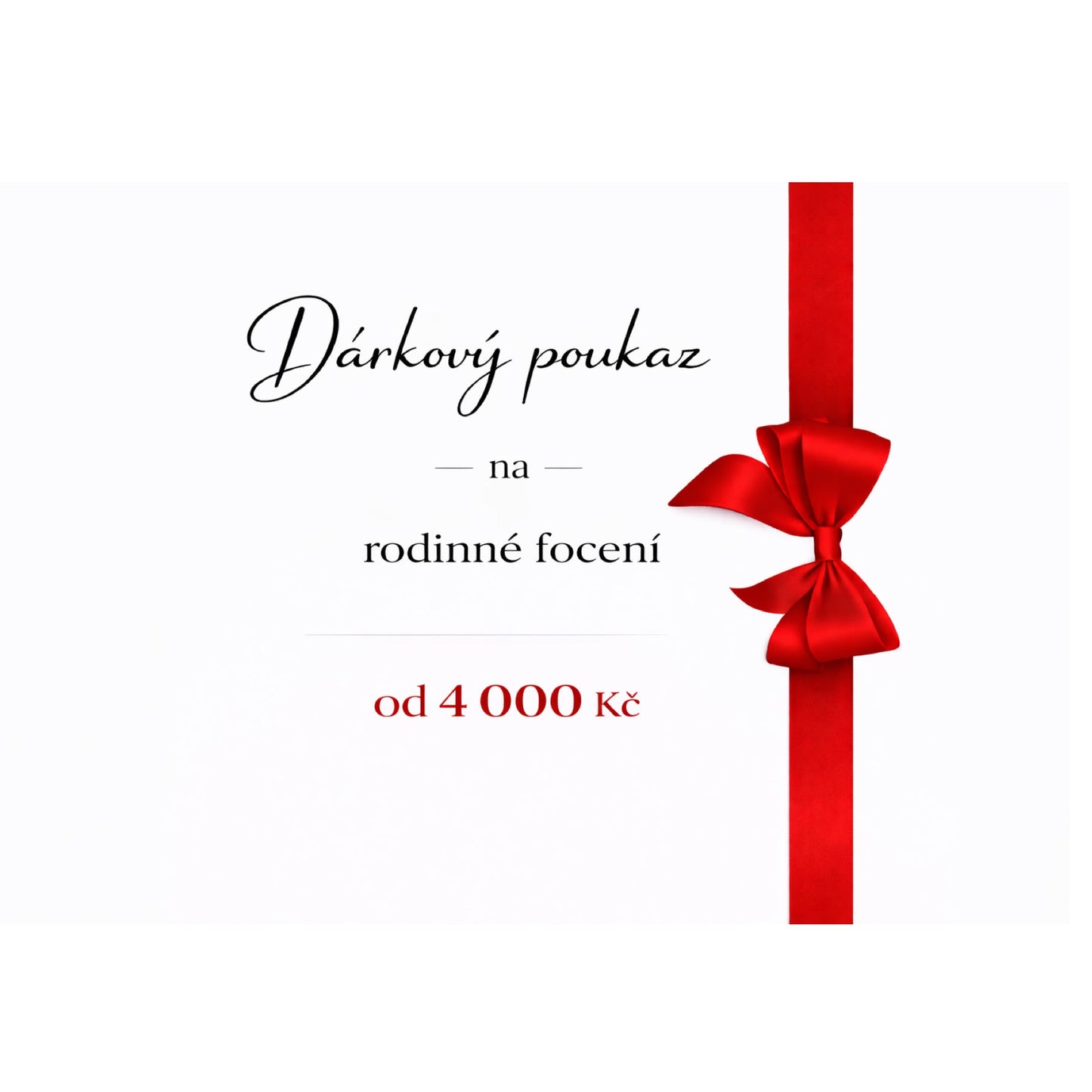 SNÍLKOVSKÝ POUKAZ na rodinné focení BEZ VIZÁŽISTKY