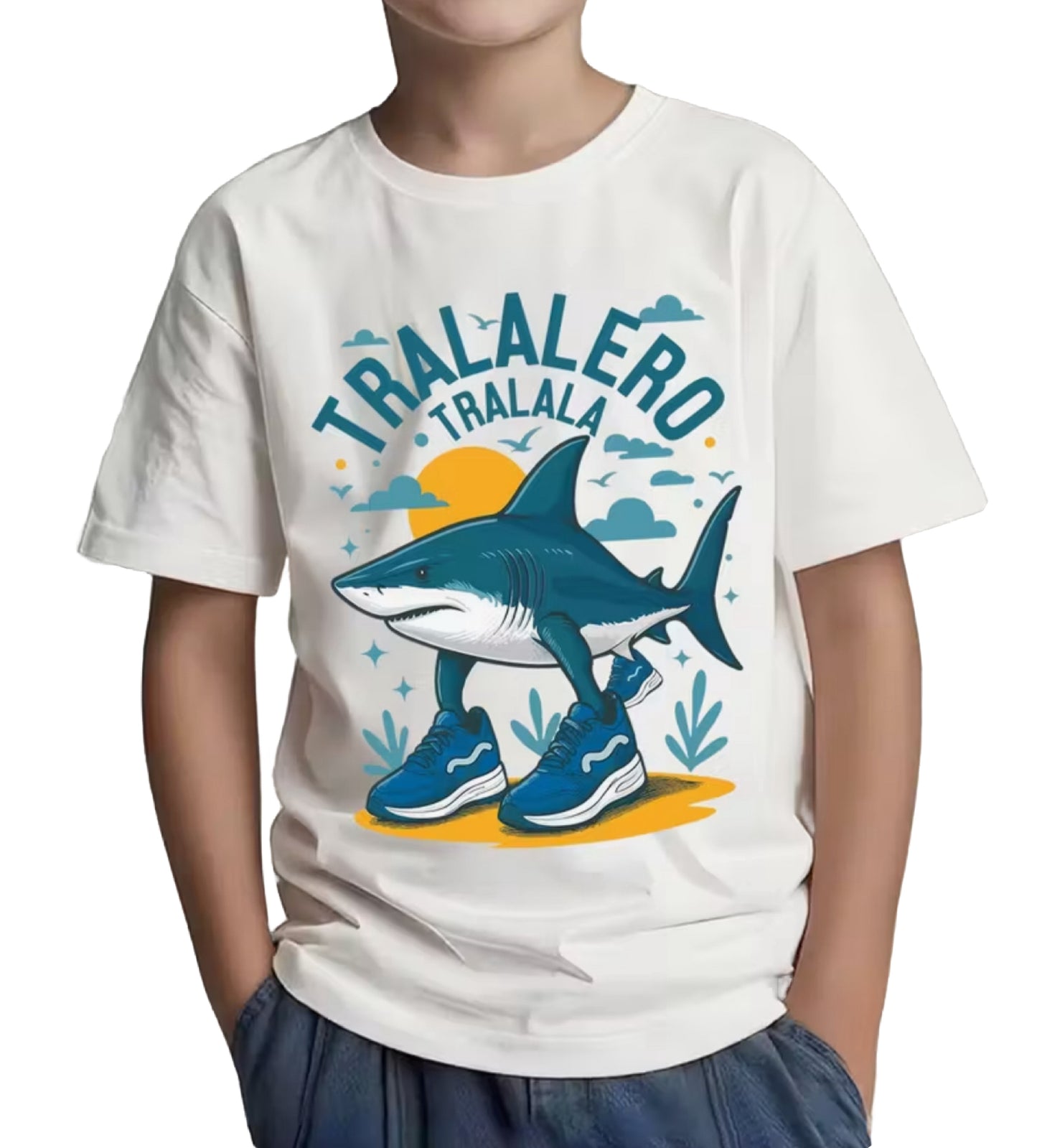 Dětské tričko s krátkým rukávem TRALALERO TRALALA bílé