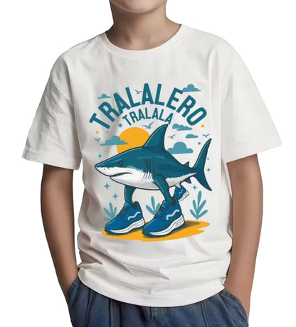 Dětské tričko s krátkým rukávem TRALALERO TRALALA bílé