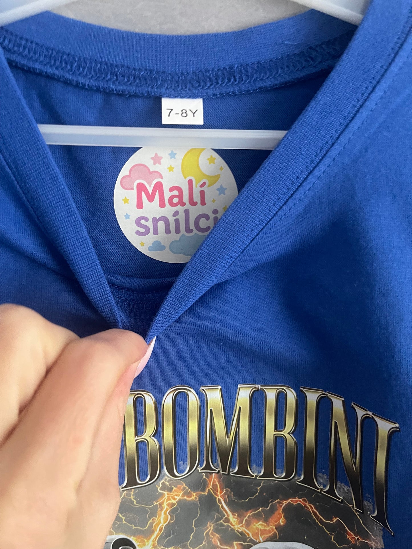 Dětské tričko s krátkým rukávem Bombombini Gusini – modré