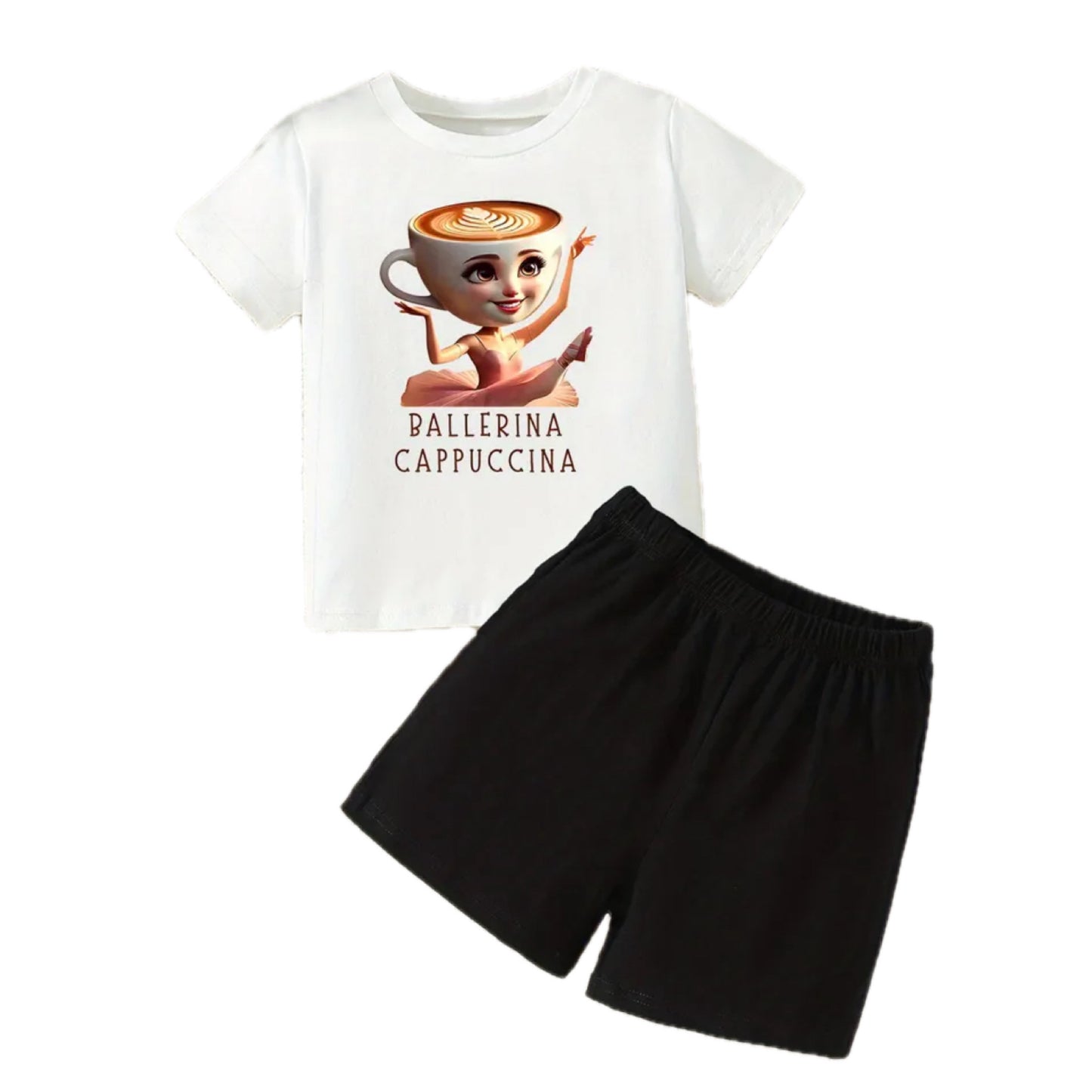 Pyžamo krátký rukáv Ballerina Cappuccina bílá