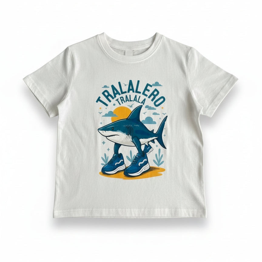 Dětské tričko s krátkým rukávem TRALALERO TRALALA bílé