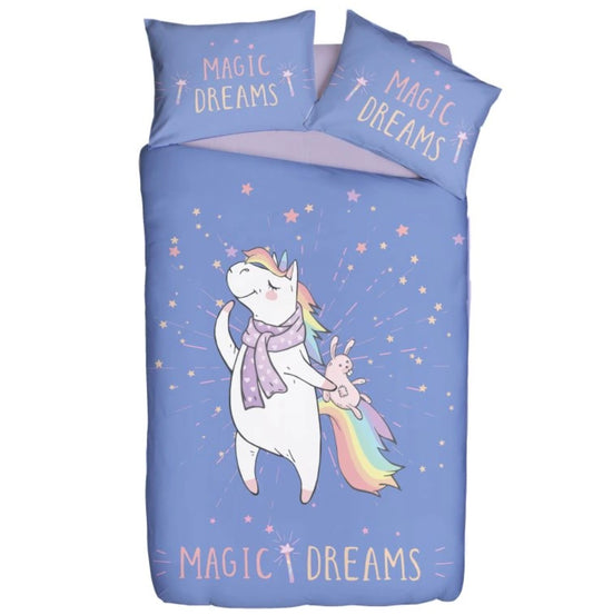 Dětské povlečení Magic Dreams – jednorožčí sny 100% bavlna satén