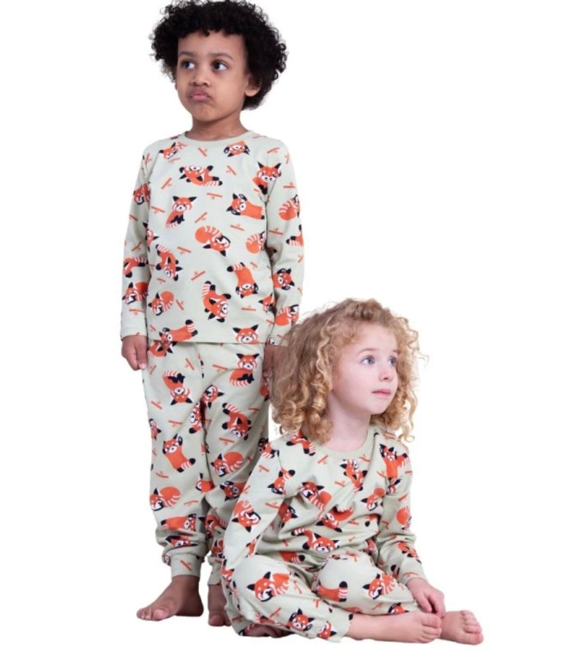 🦊 Dětské pyžamo Fox – zelená Aloe