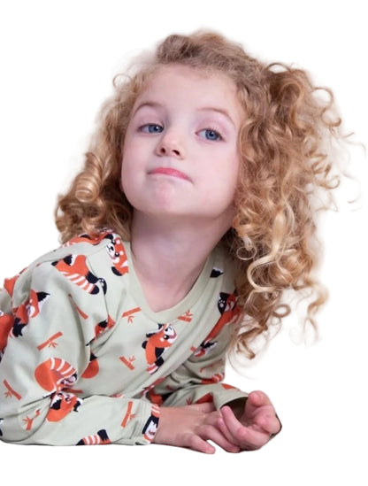 🦊 Dětské pyžamo Fox – zelená Aloe