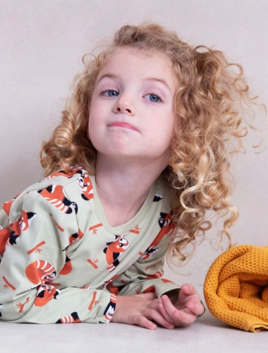 🦊 Dětské pyžamo Fox – zelená Aloe