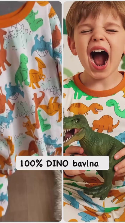 Pyžamo DINOSAURUS oranžová